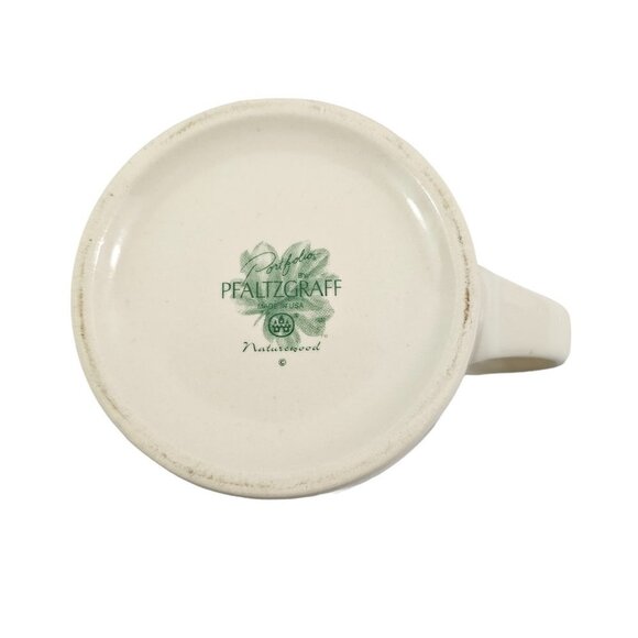 VTG Pfaltzgraff Naturewood Herb Graphic Ceramic Flat Cup and Saucer 4 Piece Set - Picture 10 of 16
